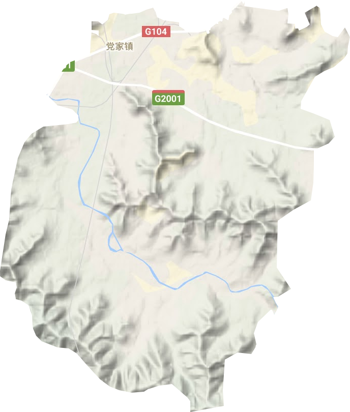 黨家街道地形圖