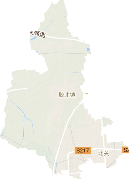 膠北街道地形圖