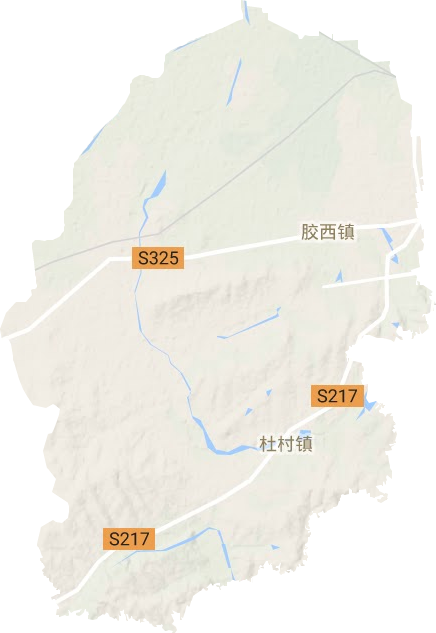 膠西鎮地形圖