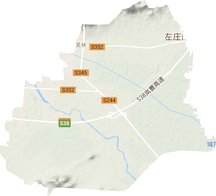 吳林街道地形圖
