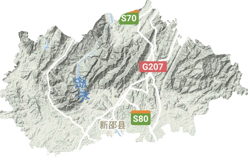 新邵縣地形圖