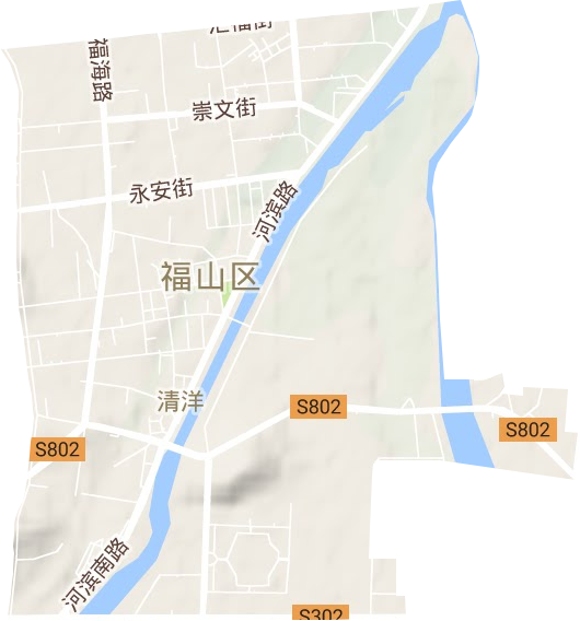 清洋街道地形圖