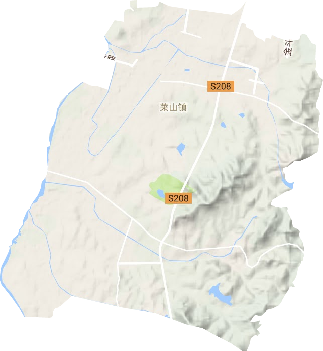 萊山街道地形圖