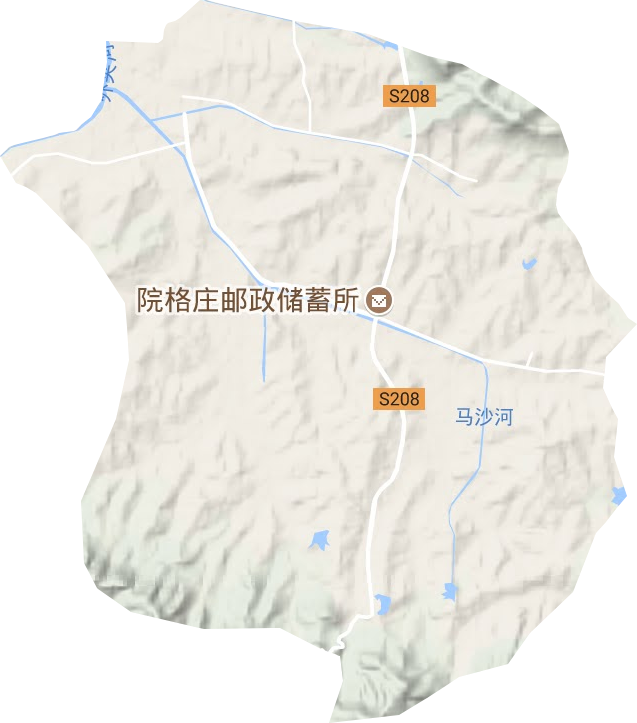 院格莊街道地形圖