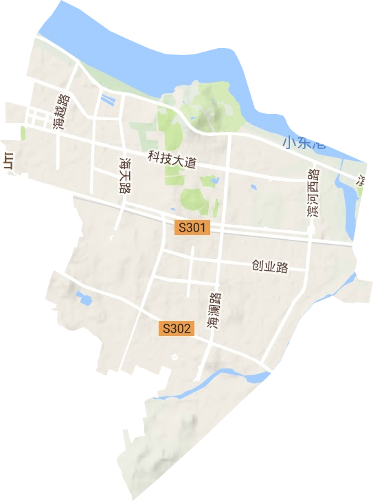 馬山街道地形圖