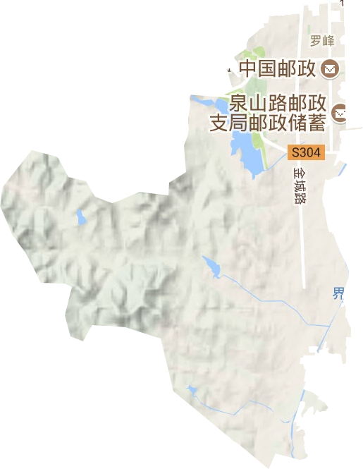 羅峰街道地形圖