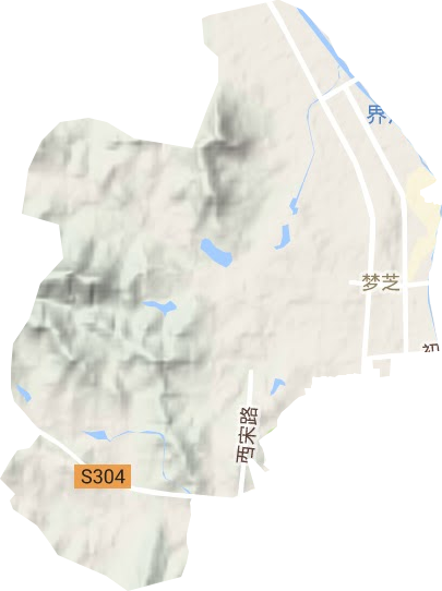 夢芝街道地形圖