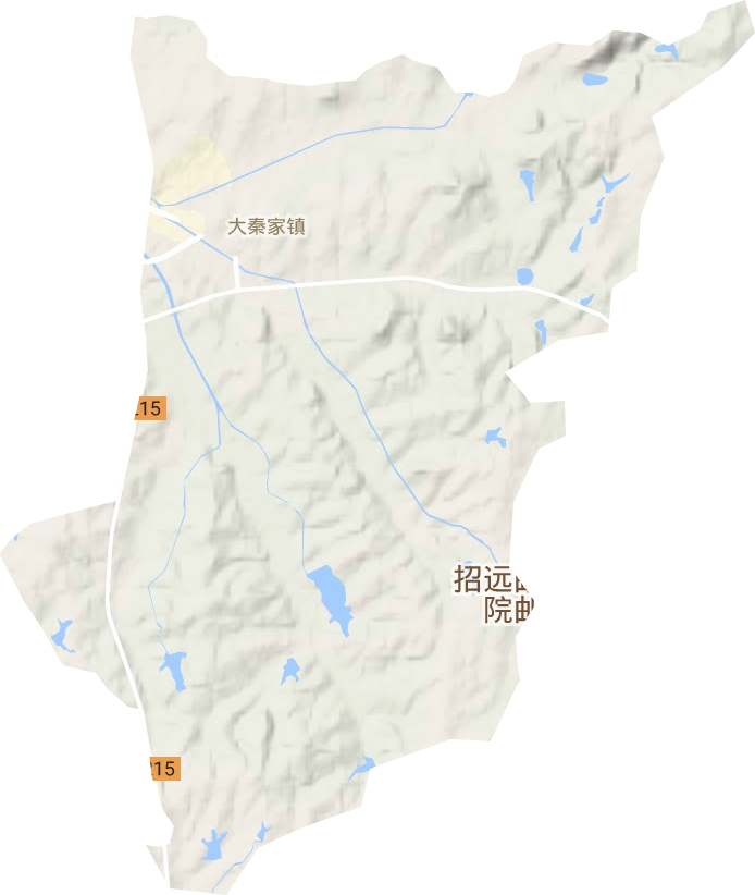 大秦家街道地形圖