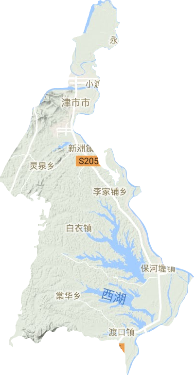 津市市地形圖