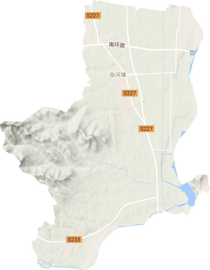 彌河鎮地形圖