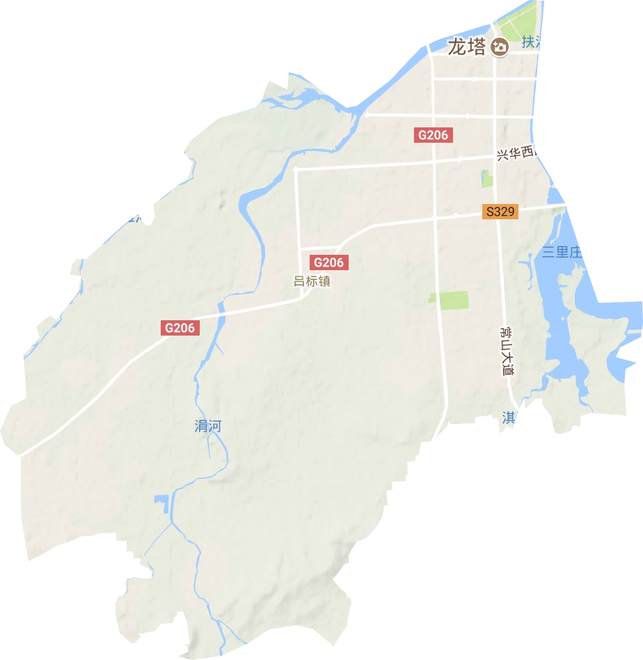 龍都街道地形圖