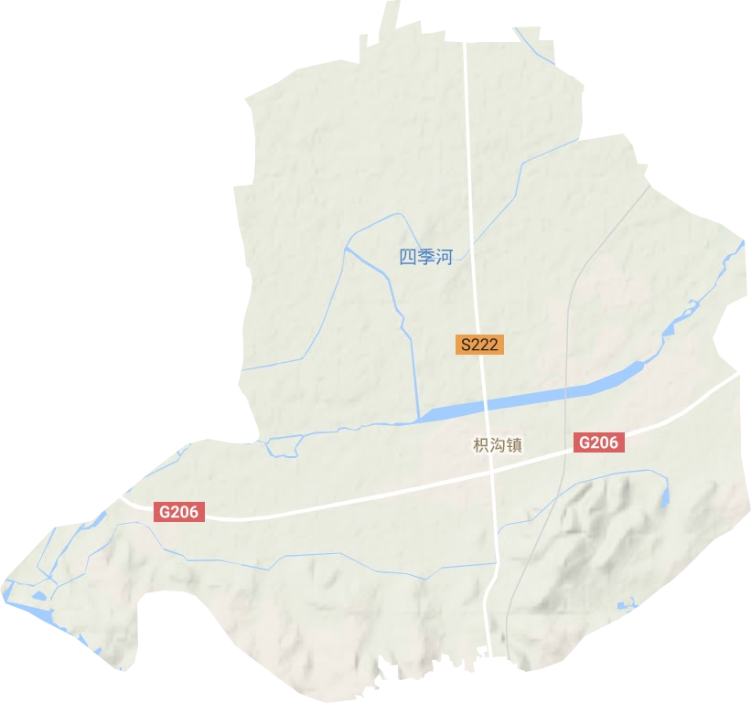 枳溝鎮地形圖