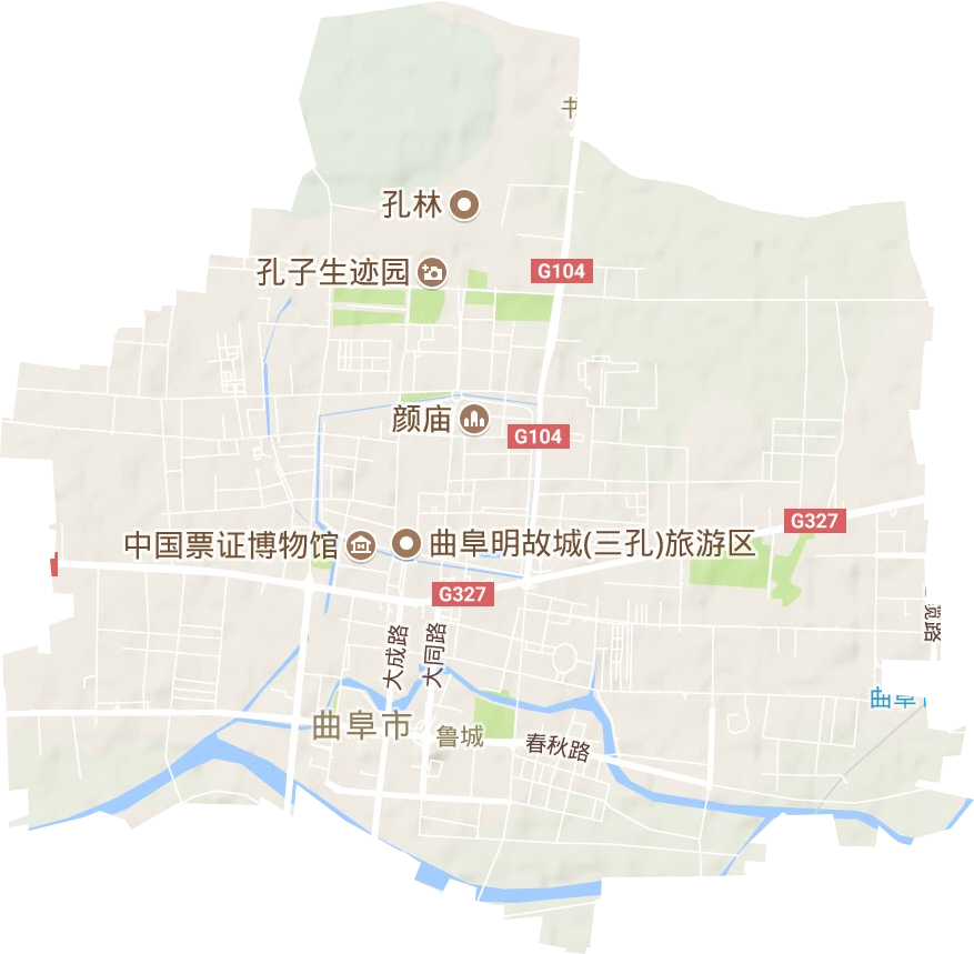 魯城街道地形圖