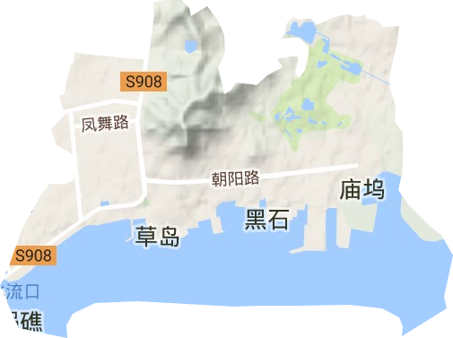桃園街道地形圖