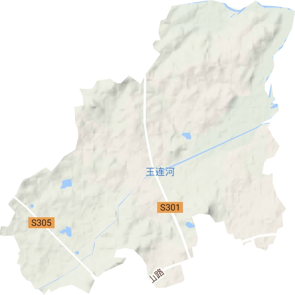 王連街道地形圖