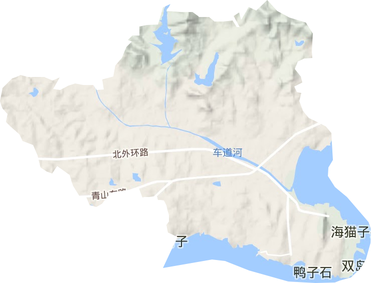 尋山街道地形圖
