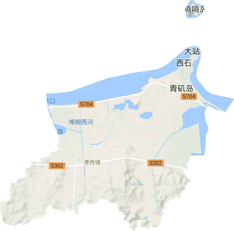 港西鎮(zhèn)地形圖