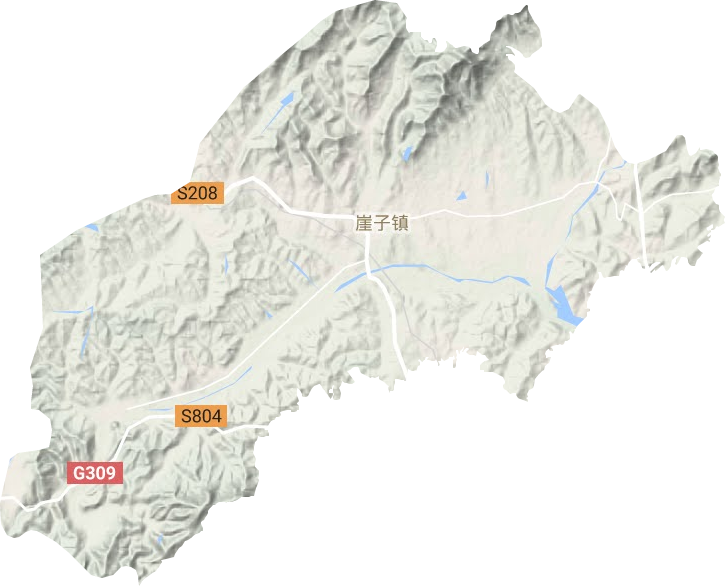 崖子鎮地形圖