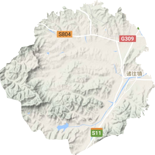 諸往鎮(zhèn)地形圖