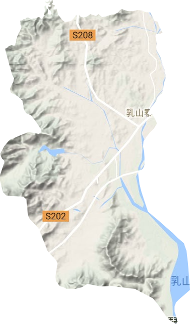 乳山寨鎮地形圖