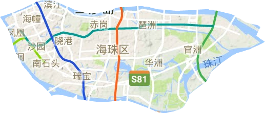 海珠區(qū)地形圖