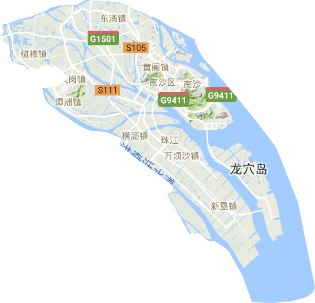 南沙區地形圖