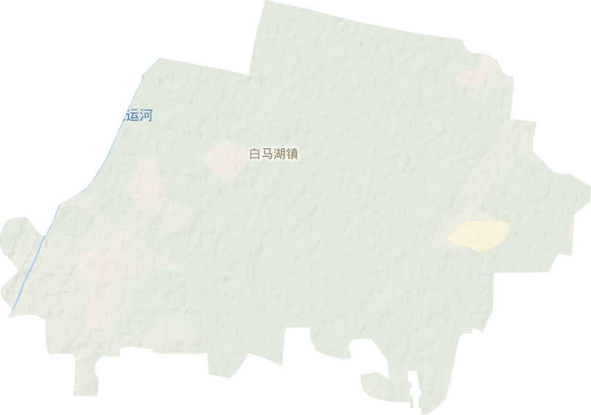 白馬湖鎮地形圖