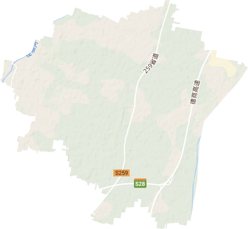 十八里鋪鎮地形圖