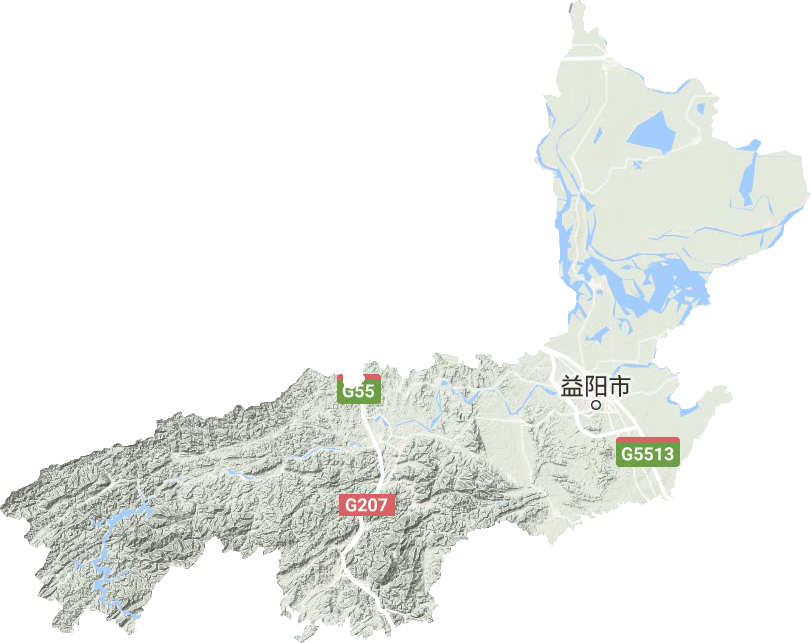 益陽市地形圖