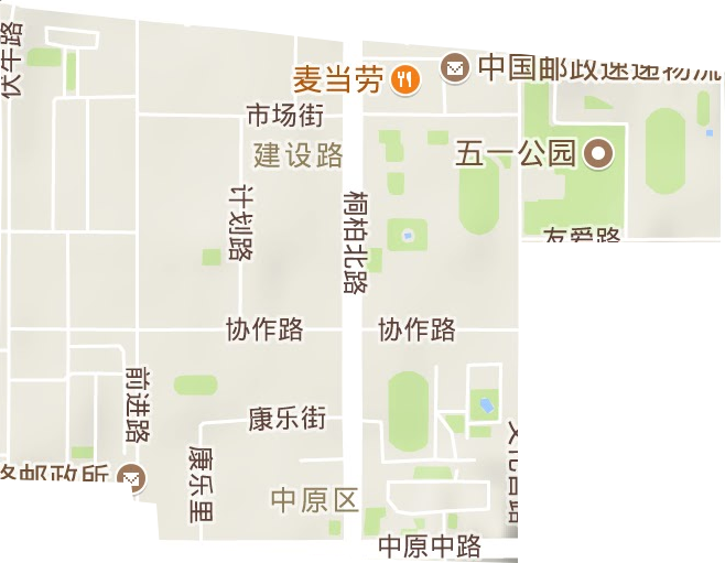 建設(shè)路街道地形圖