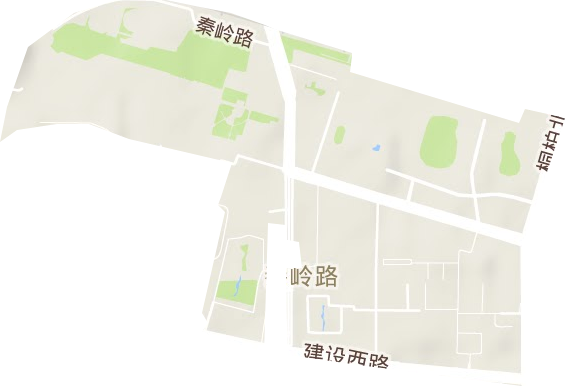 秦嶺路街道地形圖