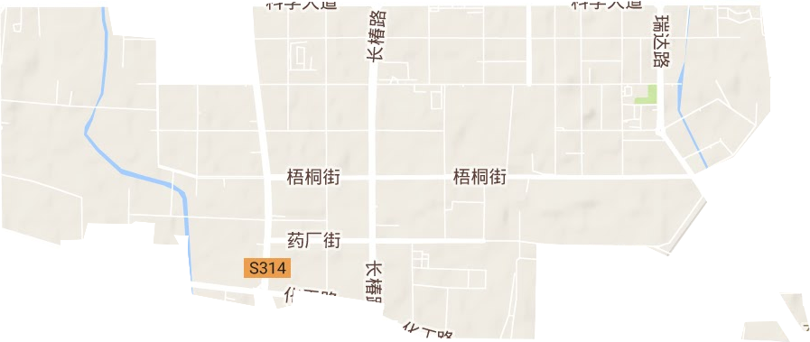 梧桐辦事處地形圖
