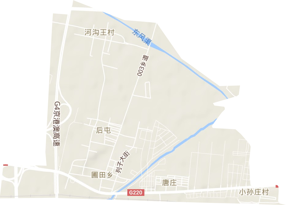 圃田鄉(xiāng)地形圖
