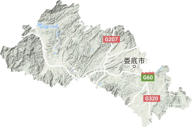 婁底市地形圖