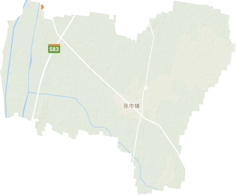 張市鎮地形圖