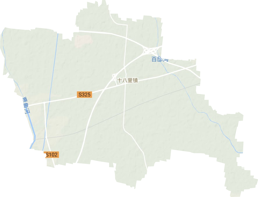 十八里鎮(zhèn)地形圖