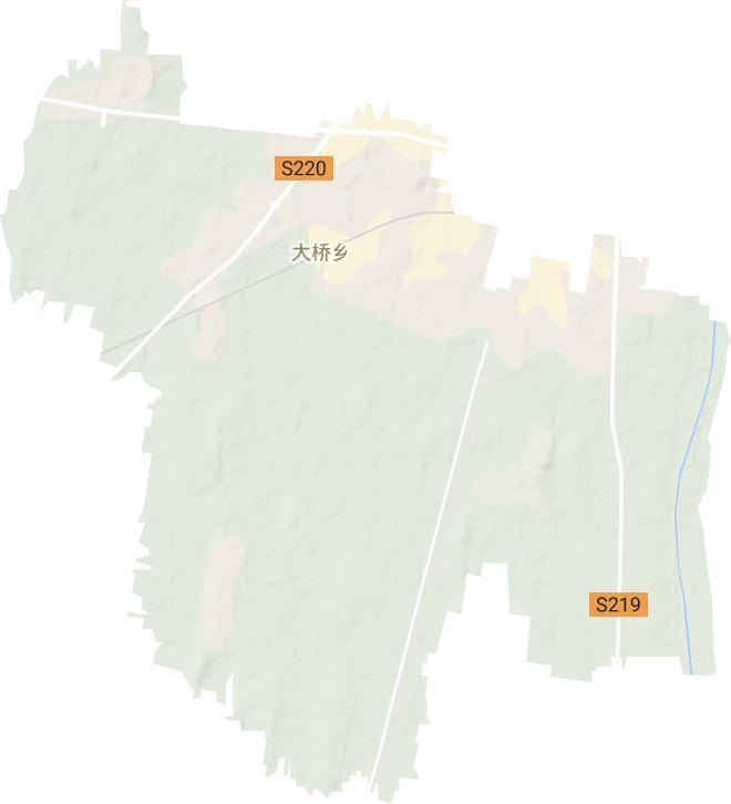 大橋鄉(xiāng)地形圖