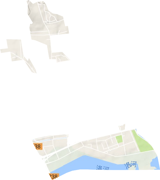 洛浦街道地形圖