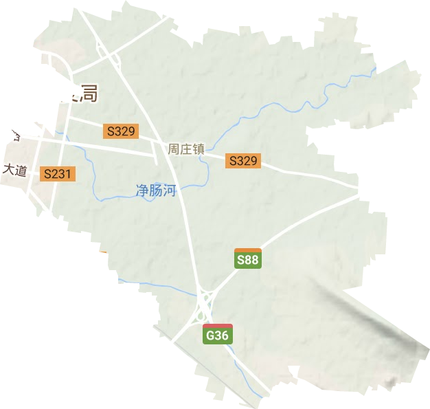 周莊鎮地形圖
