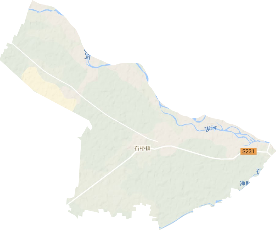 石橋鎮(zhèn)地形圖
