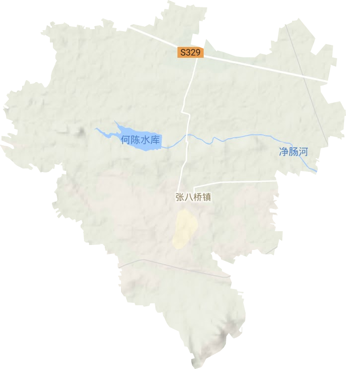 張八橋鎮地形圖