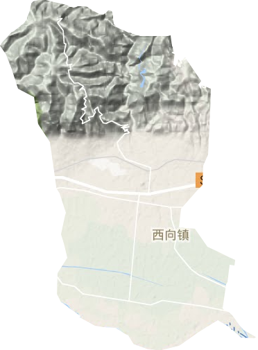 西向鎮(zhèn)地形圖