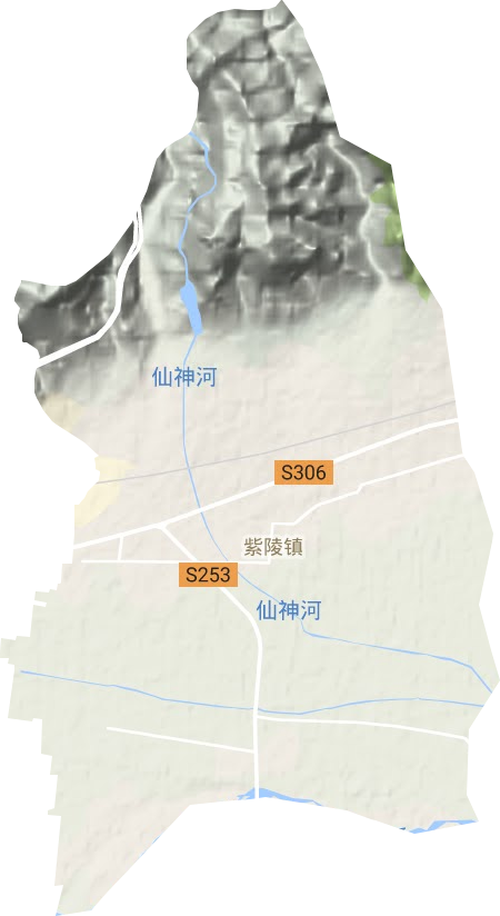 紫陵鎮地形圖