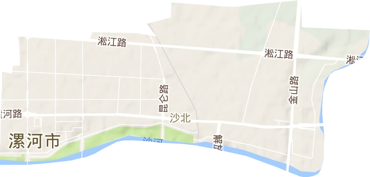 沙北街道地形圖