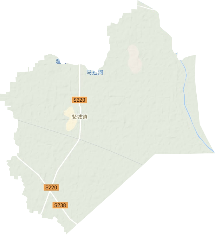裴城鎮(zhèn)地形圖