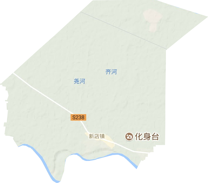 新店鎮(zhèn)地形圖