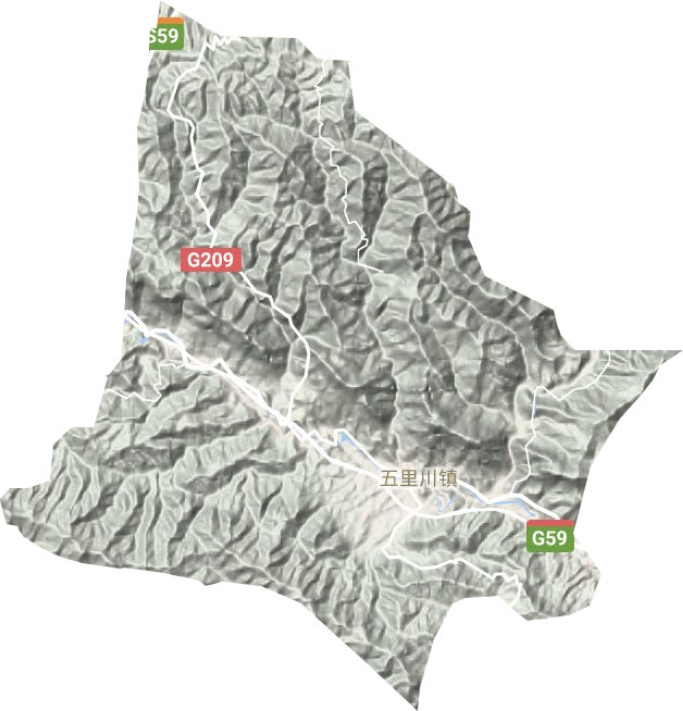 五里川鎮地形圖