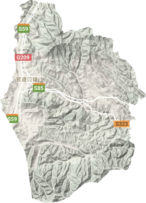 官道口鎮地形圖