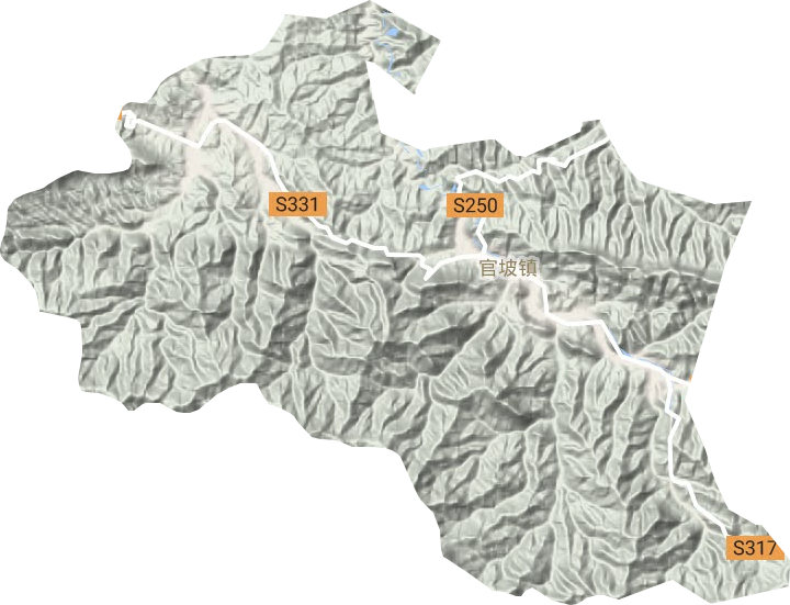 官坡鎮地形圖