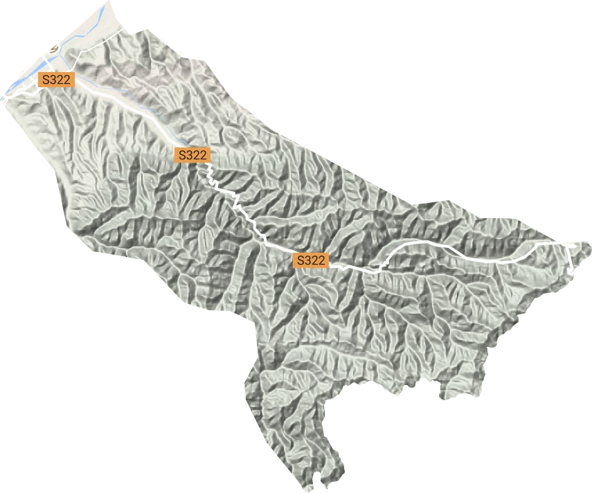文峪鄉地形圖